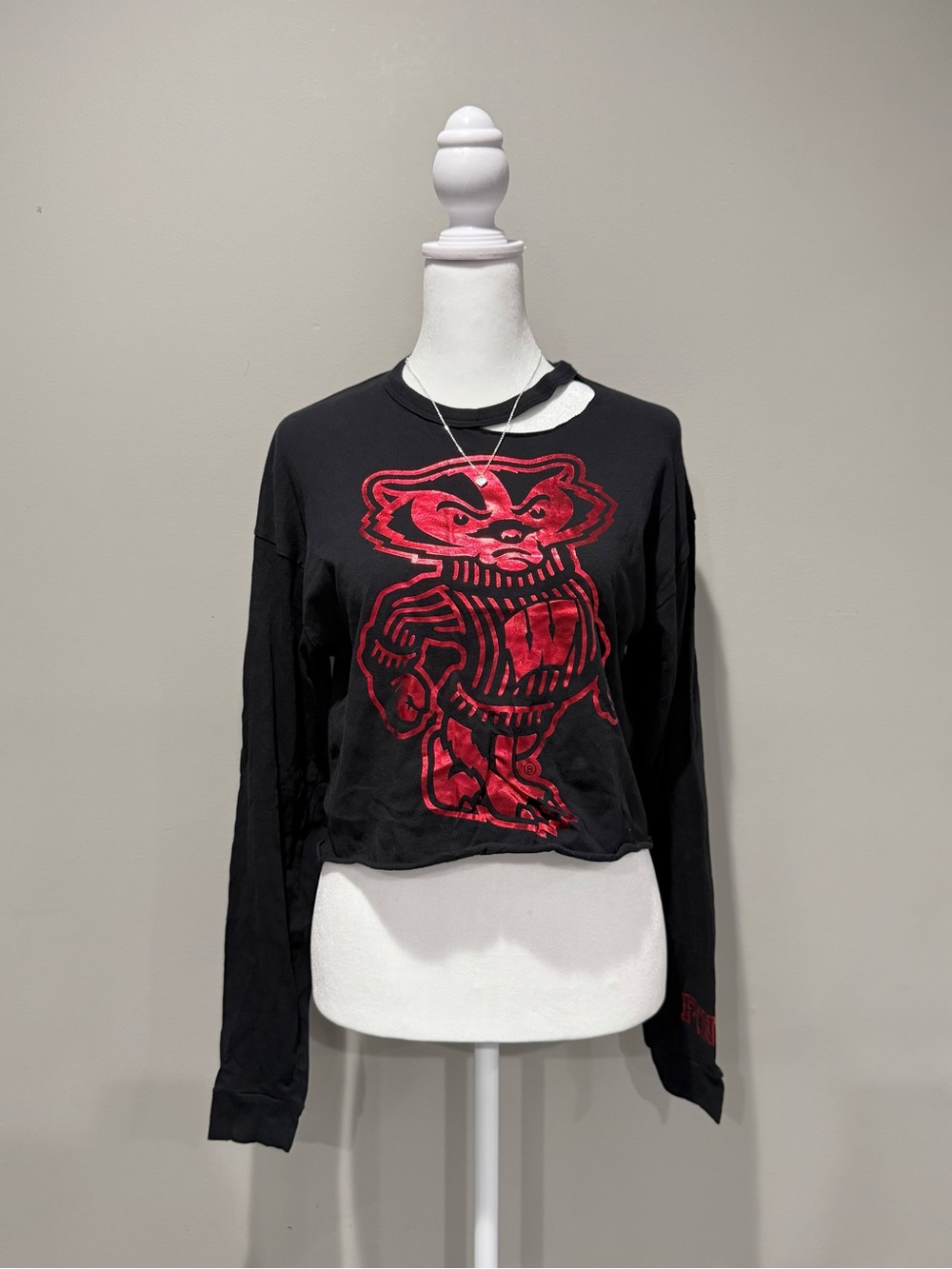 Victoria’s Secret PINK Wisconsin Badgers College Long Sleeve Top